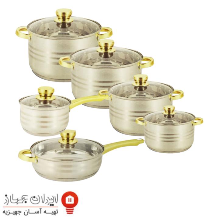 سرویس استیل کویین رویال 12 پارچه